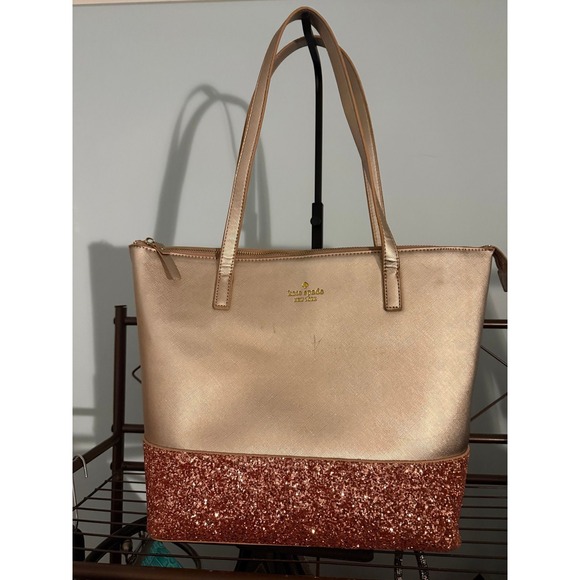 kate spade Handbags - Kate Spade Great Court Glitter Penny Tote in Light Pink
